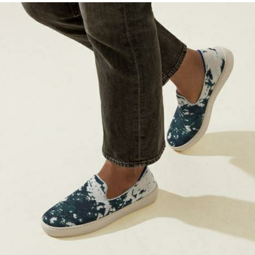 Rothy's Sea Green Slip On Sneaker Sneakers 9.5